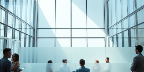 Adesivo jateado: elegância e privacidade para divisórias de vidro