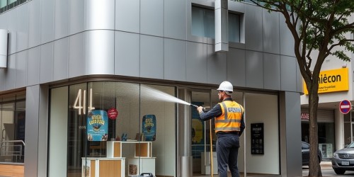 Como o ACM contribui para a manutenção e limpeza de fachadas comerciais