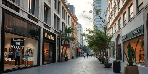 Cores e estilos de fachadas que combinam com lojas de roupas