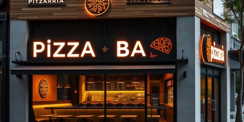 Letreiros criativos para pizzarias: transforme sua marca em um ponto de referência