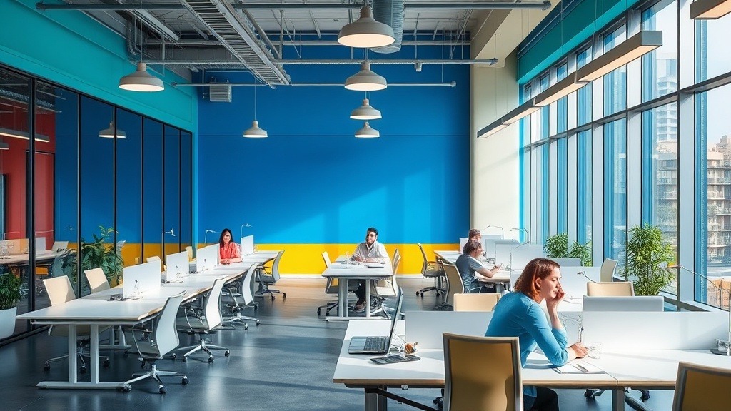 O impacto das cores e iluminação no ambiente de trabalho