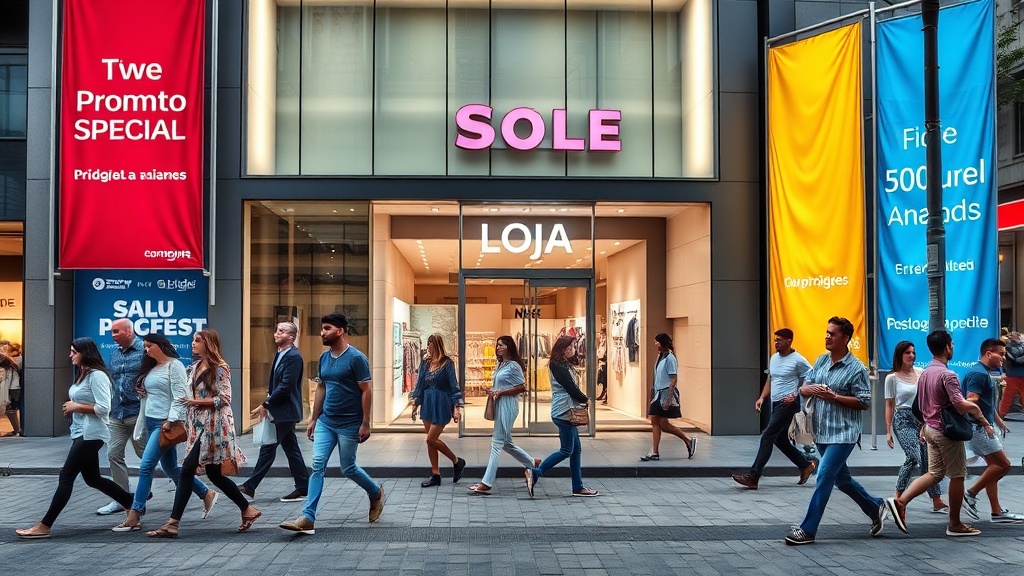O uso de banners e faixas para destacar promoções