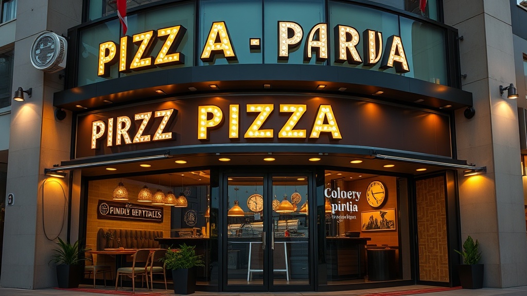 Placas de sinalização para pizzarias: organização e charme no salão