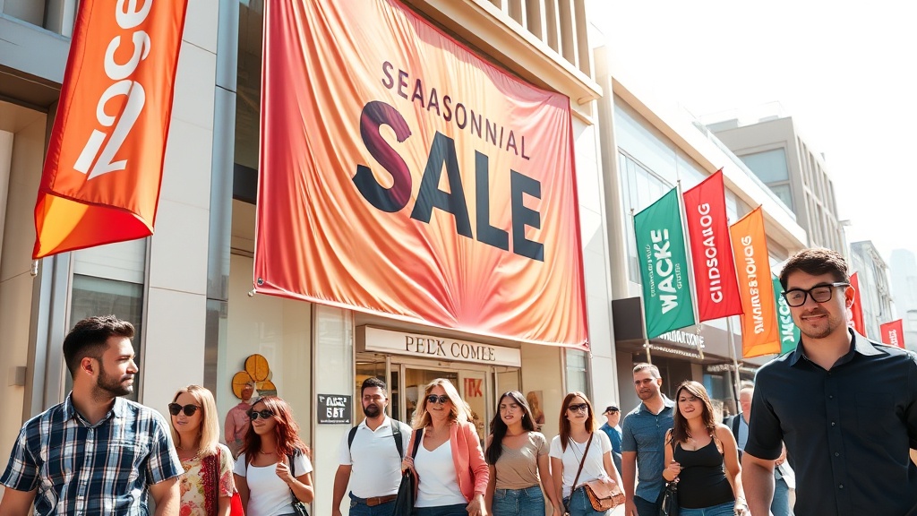 O uso de banners e faixas em campanhas sazonais de varejo