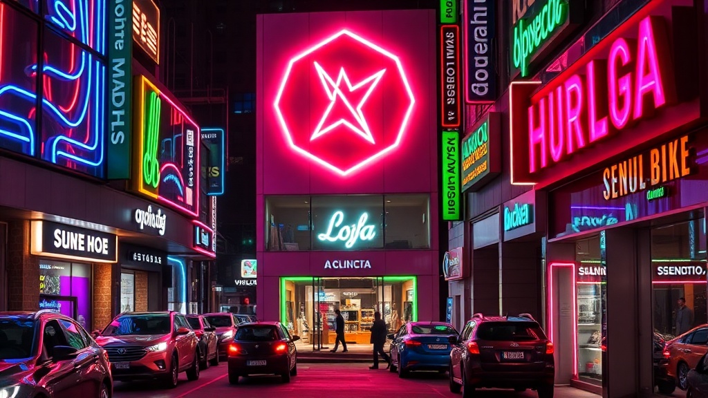 O significado das cores e formas no neon