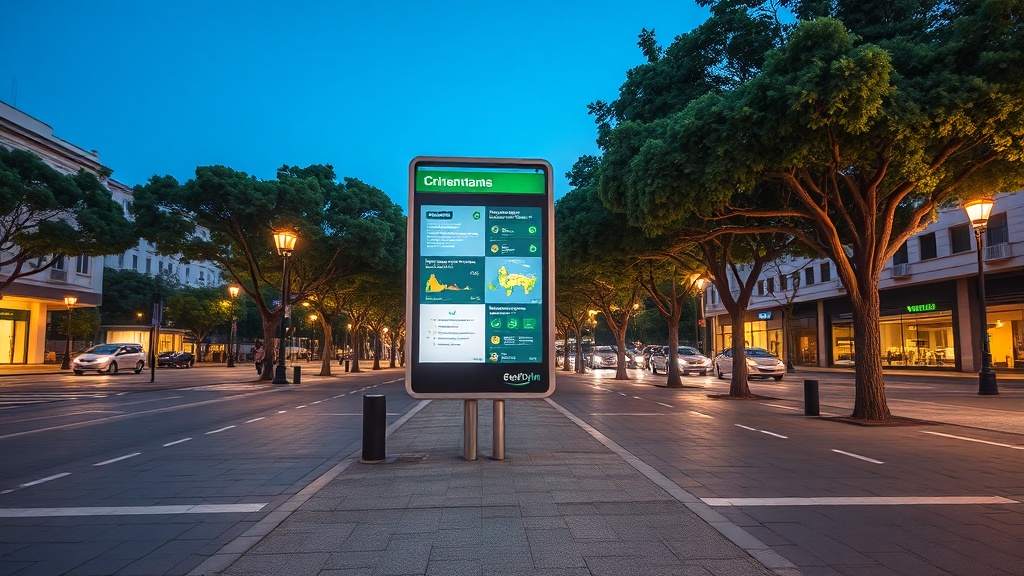A orientação clara em áreas de parada