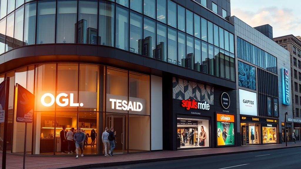 Modelos de fachadas e letreiros para cada objetivo