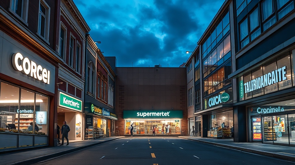 Principais tipos de fachadas iluminadas para mercados de todos os portes