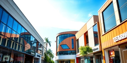 Tipos de materiais para fazer uma fachada de loja.
